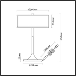 5064/2T ODL Настольная лампа E27 LED 2*10Вт 220В IP20 MODERN