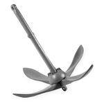 Якорь складной 3.5кг серый с якорной намоткой, толщина 8мм, длина 30м