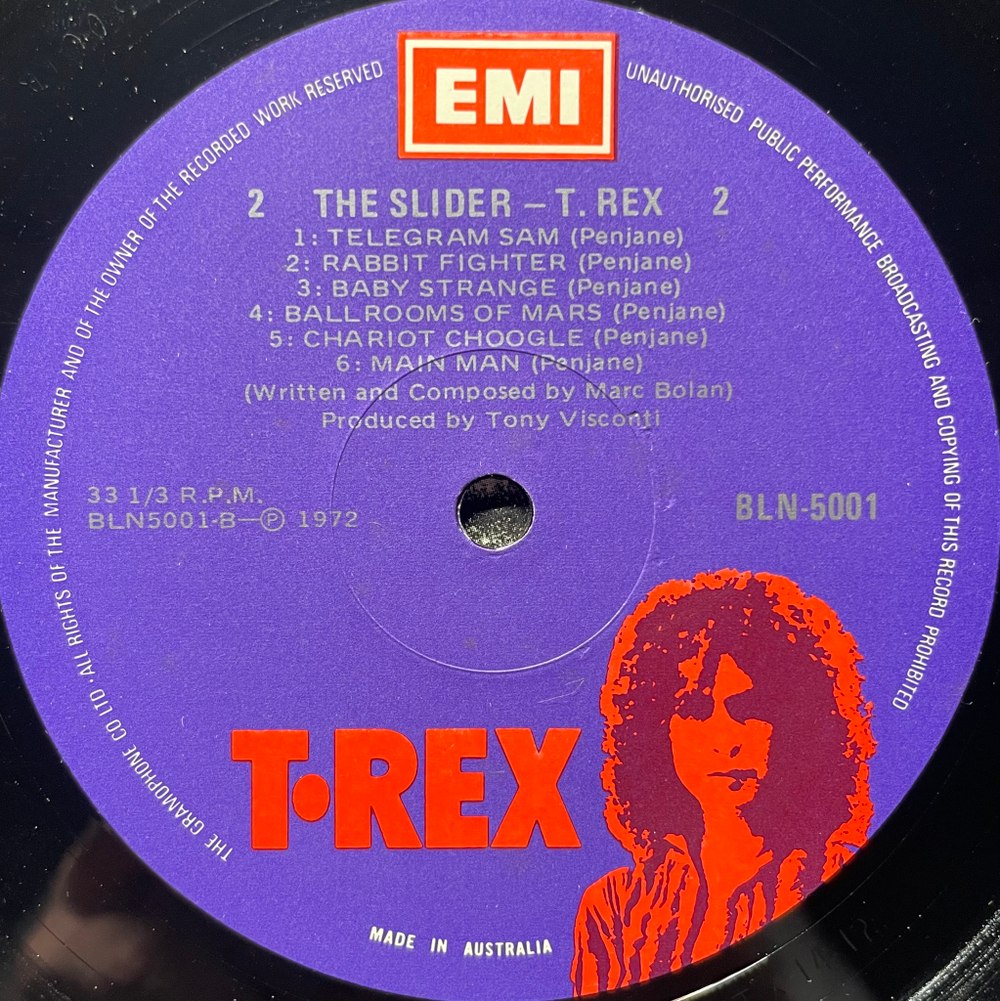 T. Rex – The Slider (Австралия 1972г.)