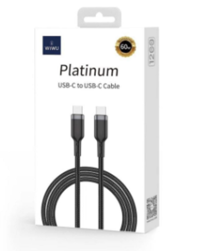 Кабель WiWU Platinum Type-C/Type-C 1.2м (Wi-C013) (черный)