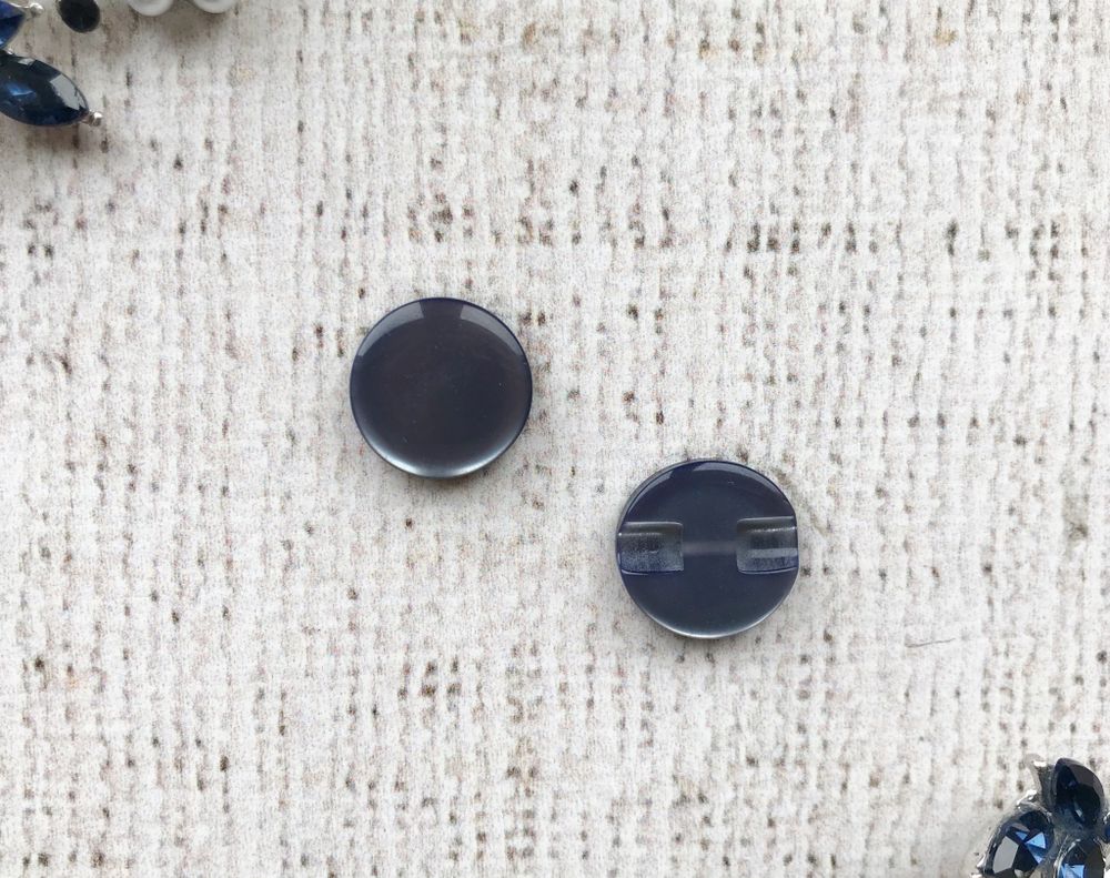 Пуговицы, на полуножке, d 1,5 см, серый