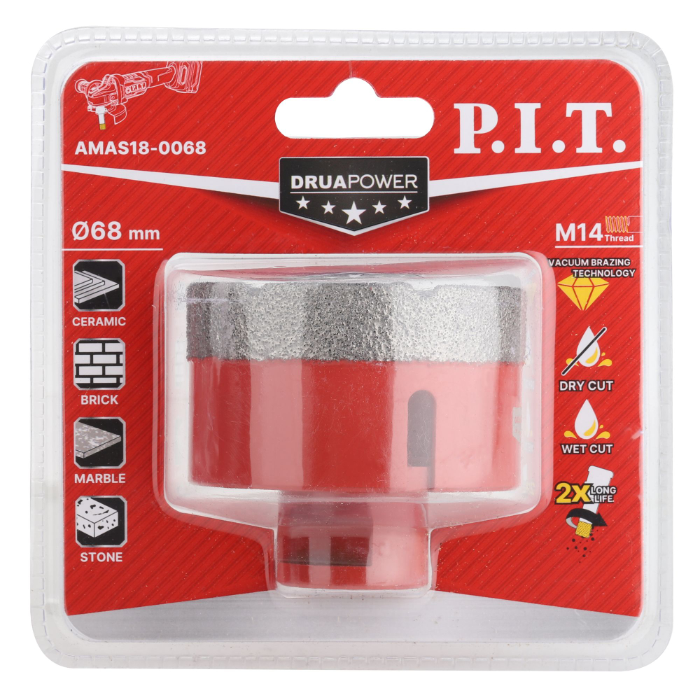 Коронка алмазная по керамограниту PIT (AMAS18-0068)
