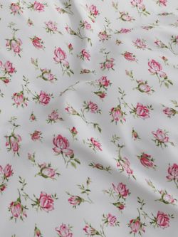 Постельное белье перкаль Сказка "Розовые бутоны" евро Наволочка 50х70 см 2 шт Простынь на резинке 180x200 см Пододеяльник 200x215 см