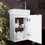 Тумба с раковиной Sancos Mini, 35.5 см., эмаль белый, MN35WR