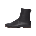 Burberry Phoenix Leather Sock Ankle Boots Black Ebony Brown