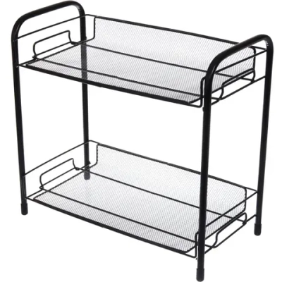 Этажерка настольная хозяйственная универсальная «ФАНАДЕРО», цвет черный, 35*17,5*34см