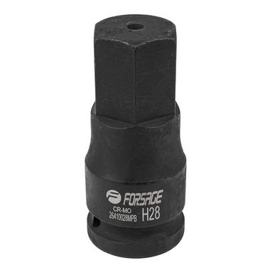 Головка-бита ударная 6-гранная 28мм,3/4'' Forsage F-26410028MPB