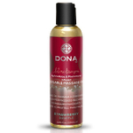 Вкусовое массажное масло DONA Kissable Massage Oil Strawberry Souffle 110 мл (Цвет: желтый)