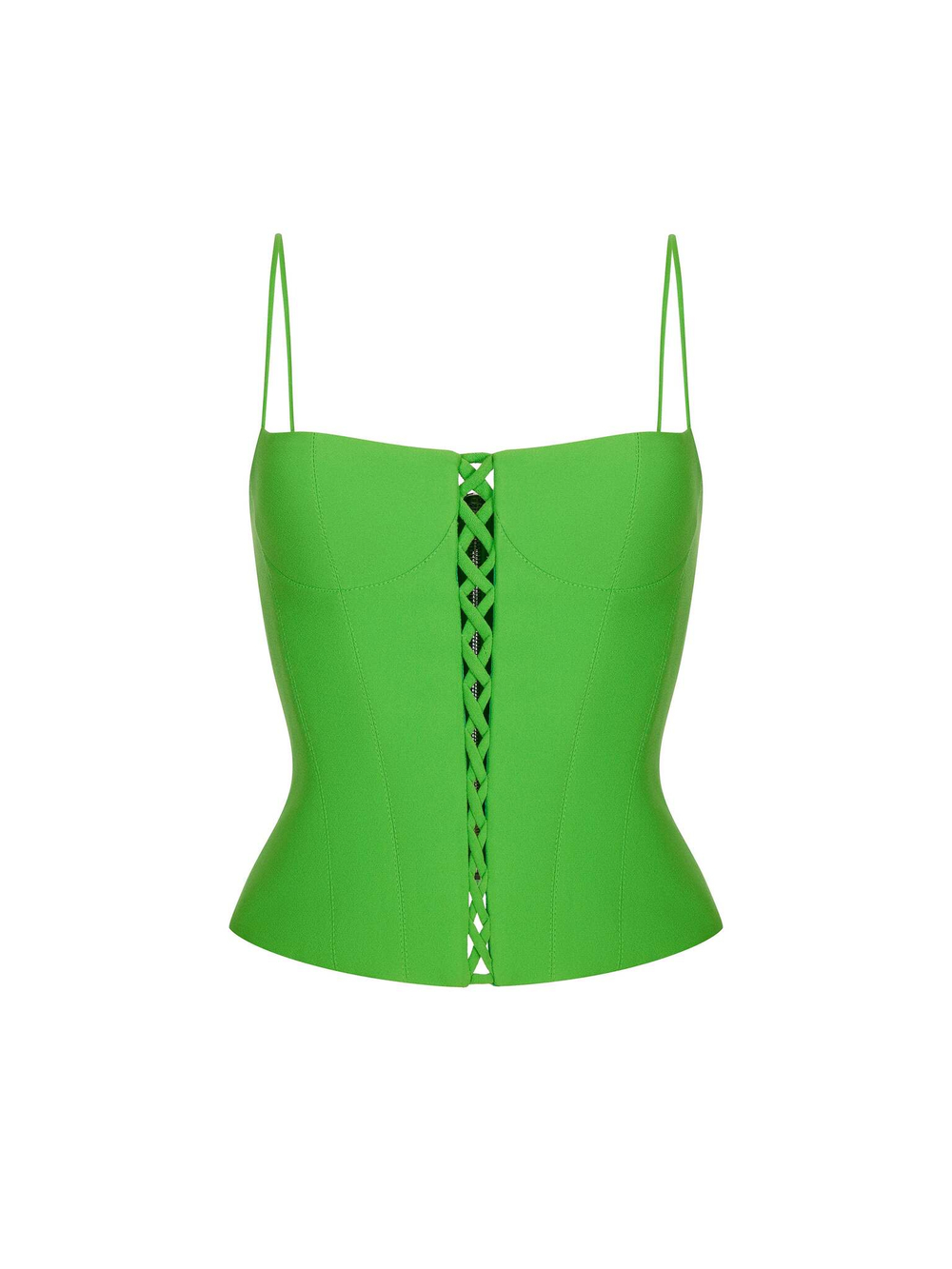 Топ-бюстье корсетного типа из крепа со шнуровкой