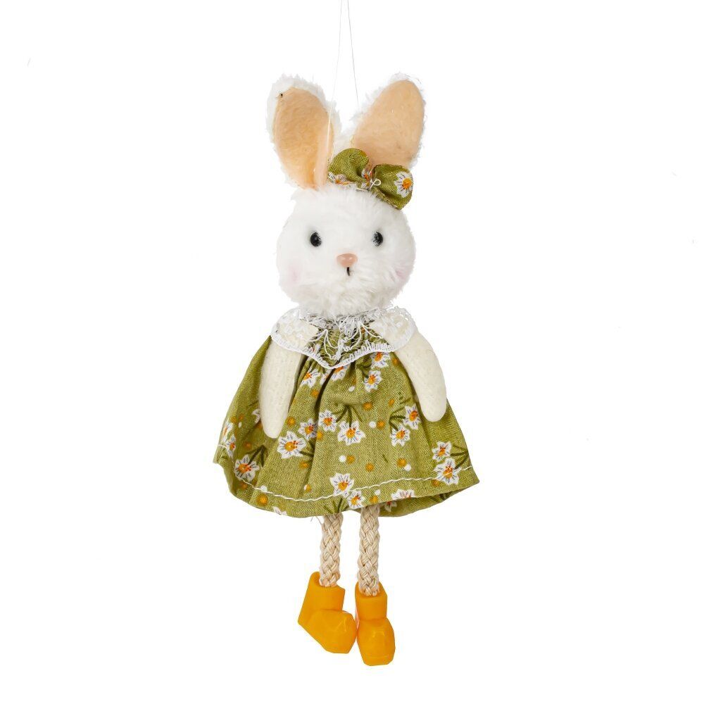 GAEM Изделие декоративное подвесное "Зайка" (блок 6шт), L4 W3 H15 см, 3в.