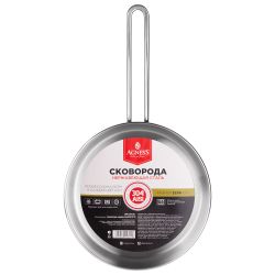 СКОВОРОДА AGNESS PROFESSIONAL 22Х6 СМ, 2,1 Л ВЫСОКОКАЧЕСТВЕННАЯ НЕРЖ СТАЛЬ 18/10 ИНДУКЦИОННОЕ ДНО