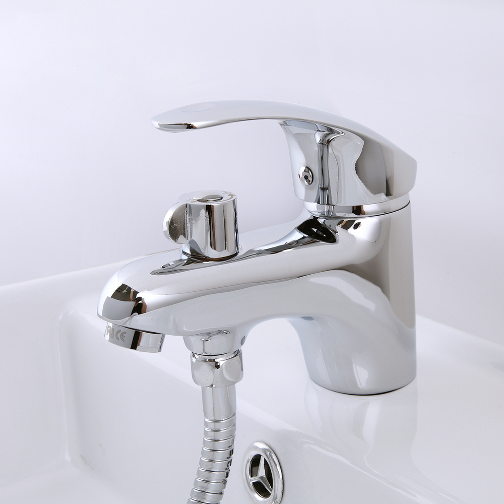 Смеситель для раковины с лейкой 40к F1221 FRAP (литой, п/шпильку, хром, латунь)