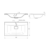 Раковина VCB-3M800B из кварцевого камня, цвет черный