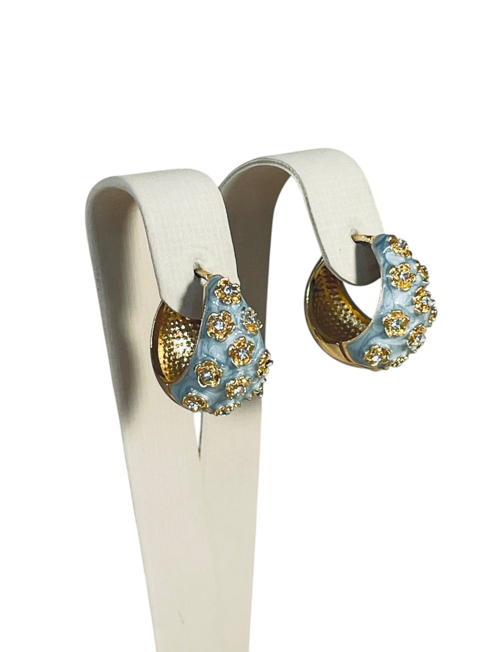 Серьги конго с эмалью