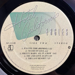 Винтажная виниловая пластинка LP Eagles Hotel California (USA 1977)