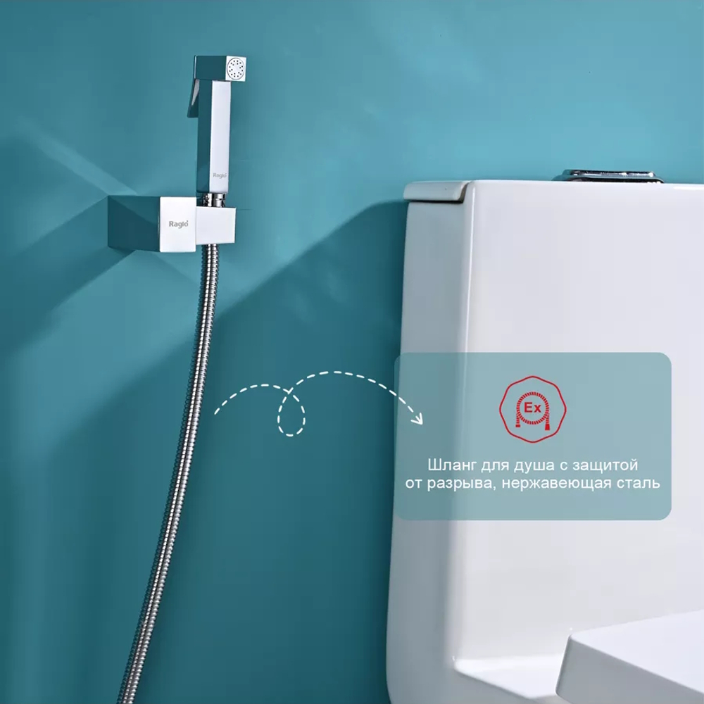 Смеситель для раковины с гигиеническим душем Raglo R01.12, хром