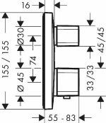Термостат Hansgrohe Ecostat E 15707000