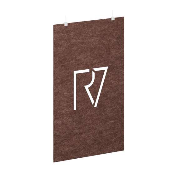 AcustiX Подвесная пергородка с фигурными вырезами VE.PPRF-120.19 Молочный Шоколад 1200*12*1980