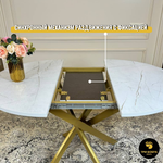 Стол круглый раздвижной "Лофт", белый каспий