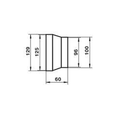 Редуктор Zernberg 100мм-125мм пластик  17141