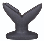 Анально-вагинальный плаг A Blooming tulip - 11 см. (Цвет: черный)