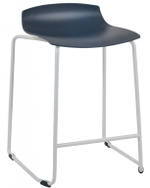 Табурет пластиковый полубарный Papatya X-Treme Sled Pro, белый, антрацит