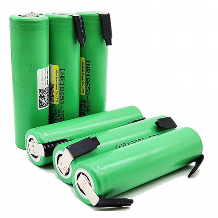 Аккумулятор Li-ion 3.7В 18650-25R 2500mAh 20A с выводами, без защиты