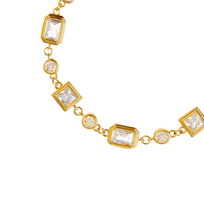 Браслет Скошенная Пирамида – Золото