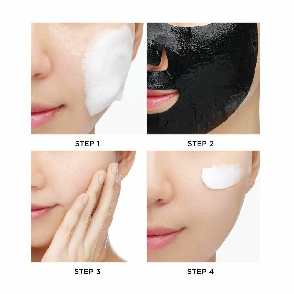 JM Solution Marine Luminous Black Pearl Balancing Mask Трёхшаговый набор для сияния кожи с чёрным жемчугом, 30 г, 30 мл