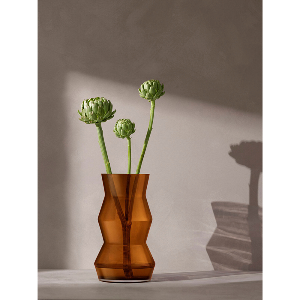 Ваза sculpt, 36 см, коричневая