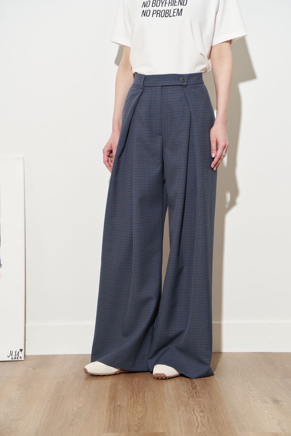 БРЮКИ «ICONIC» В КЛЕТКУ ГОЛУБОЙ|ТЕМНО-СИНИЙ|КРАСНЫЙ