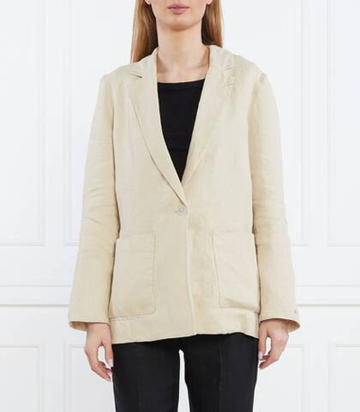 Льняный пиджак CASUAL LINEN SB BLAZER Tommy Hilfiger - кремовый(WW0WW37774)
