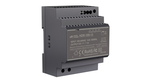 Источник питания PROMPOWER HDR-100-12, H:H12 В DC, 7.1А, 85.2Вт. Вх. 85-264В AC (120-370 В DC)
