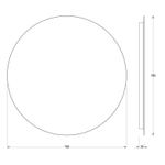 Зеркало Evoform с LED-подсветкой 18 W Ø70 см Без выключателя Теплый белый свет