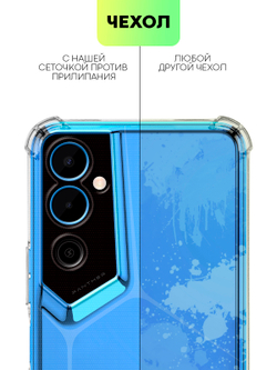 Чехол BROSCORP для Tecno Pova Neo 2 оптом (арт. TCN-PN2-HARD-TPU-TRANSPARENT)