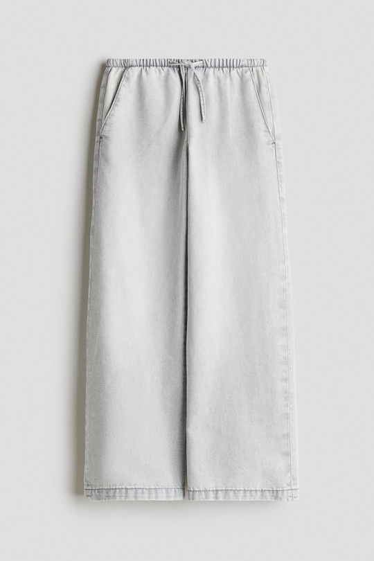 H&M Джинсы Wide Leg, светло-серый