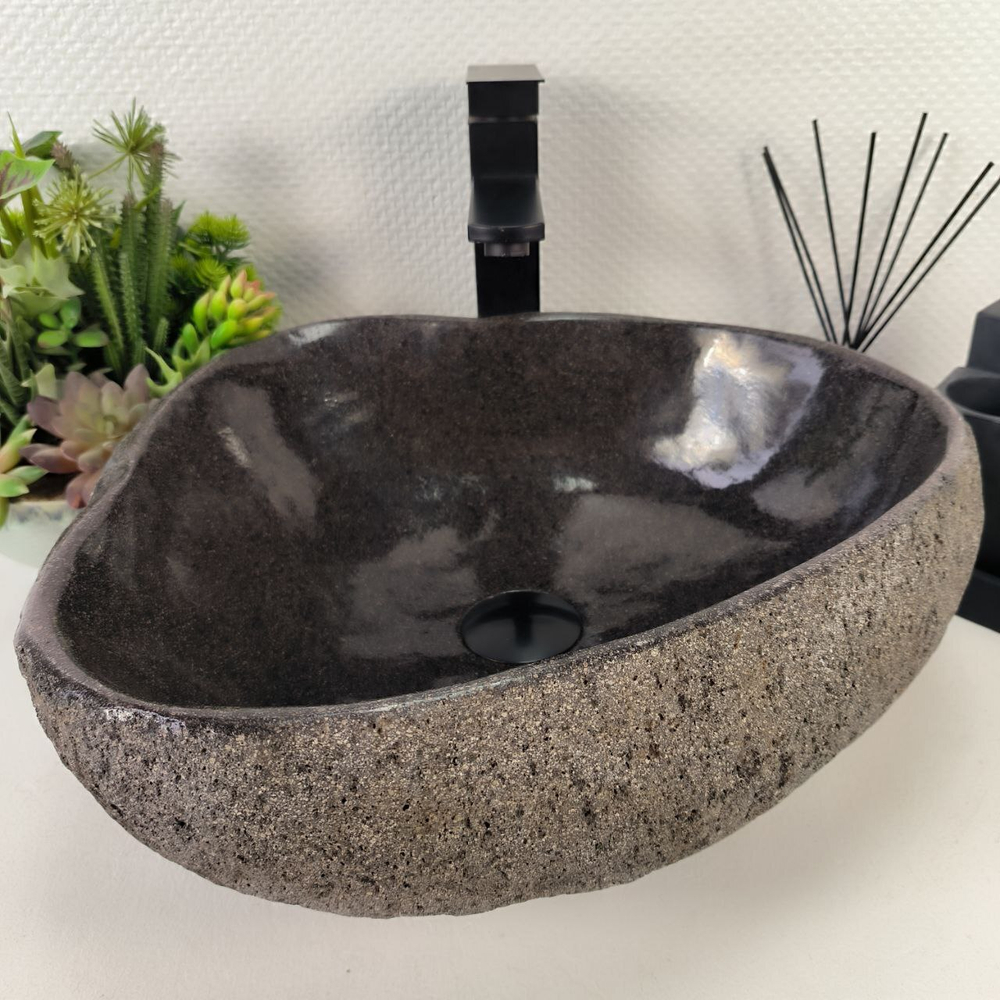 Раковина из речного камня RS-64921 43*41*15 0862