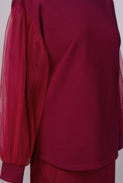 Блузка женская 3506АП, бордовый #58Бор093506АП