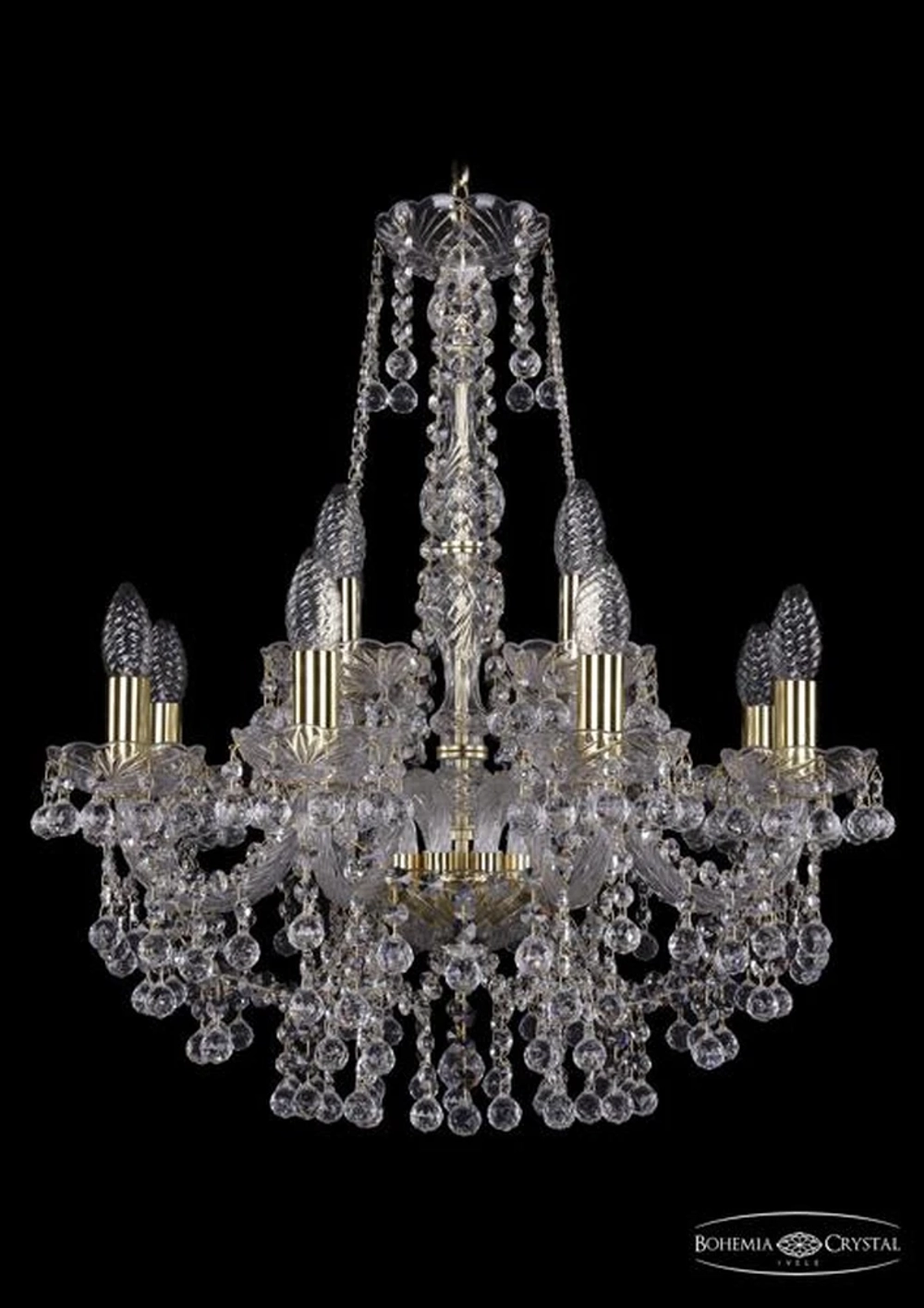 Подвесная люстра Bohemia Ivele 1409/8+4/195/h-62/G