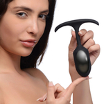 Черная анальная пробка с утяжелением Premium Silicone Weighted Anal Plug Medium - 14 см. (Цвет: черный)