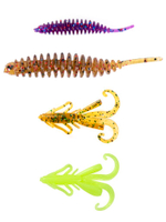 Perch Snack Pack #3 72 шт (0,8"-1,4") - набор силиконовых приманок для окуня от Lucky John