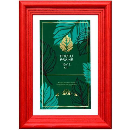 Фоторамка сосна 10х15 см красная