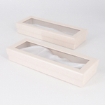 Картонный футляр с прозрачным окошком «Крем-брюле» 187x65x31 мм