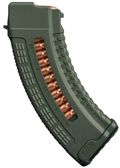 Магазин полимерный 7.62x39 на 30 патронов для AK (green)