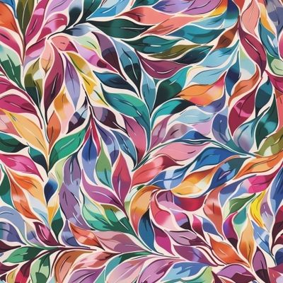 Акварельные разноцветные листья