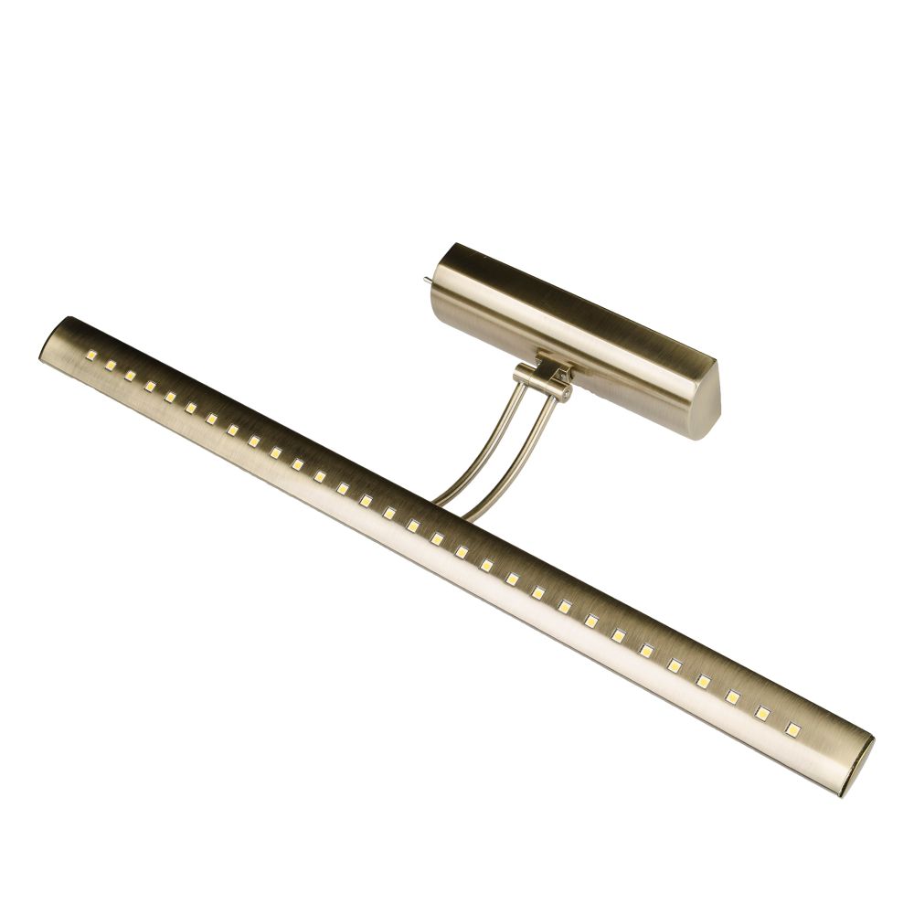 ULT-F34-7W-4000K IP20 ANTIQUE BRASS Светильник светодиодный для подсветки картин и зеркал. 600Lm. Механический выключатель. Античная латунь. ТМ Uniel