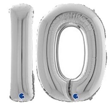 Буква "Ю" серебро 65 см