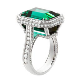 Кольцо с Турмалином и Бриллиантами, R0070-2/1