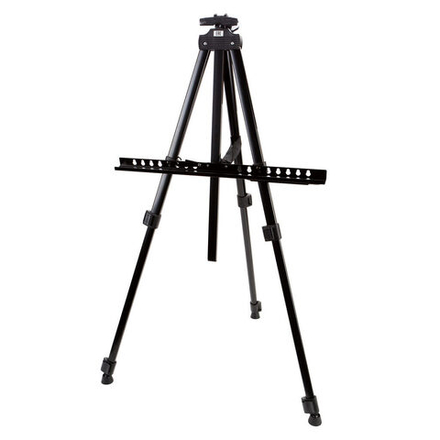 Мольберт полевой (тренога) 125см с нижней штангой металлический , с сумкой