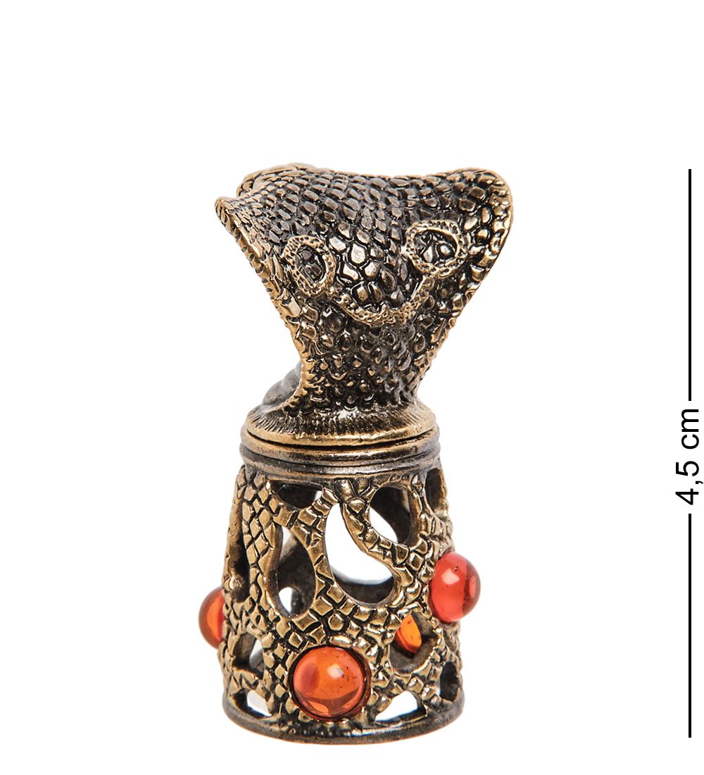 AM-2233 Наперсток «Кобра» (латунь, янтарь)